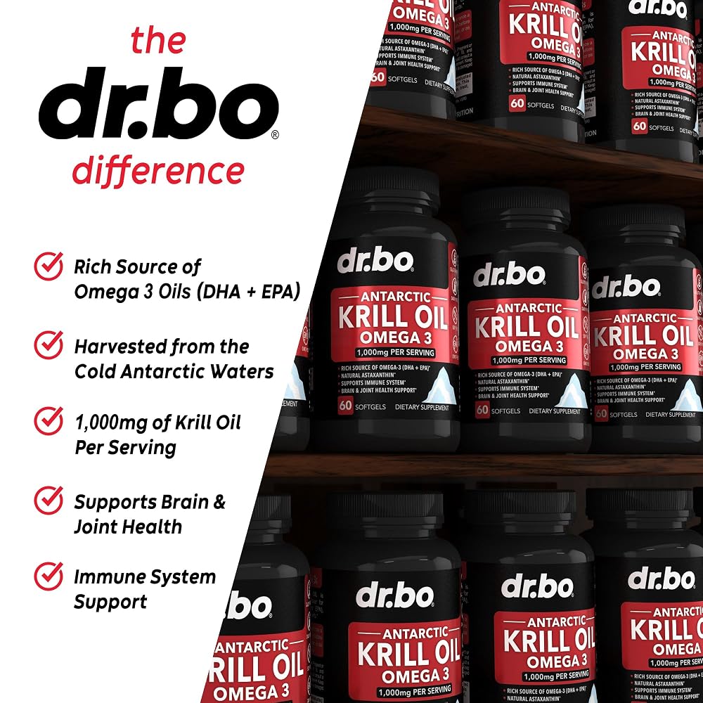 DR. BO Krill Oil Omega 3 500mg Antarctic - 60 Softgels - image 4