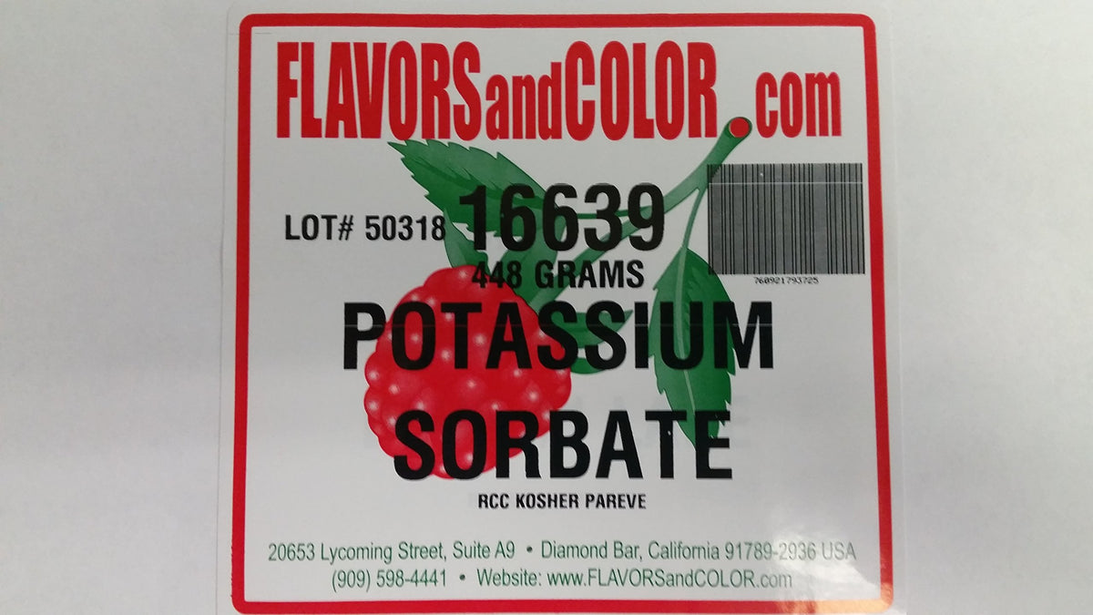 FLAVORSandCOLOR.com Potassium Sorbate Powder - 448 Grams