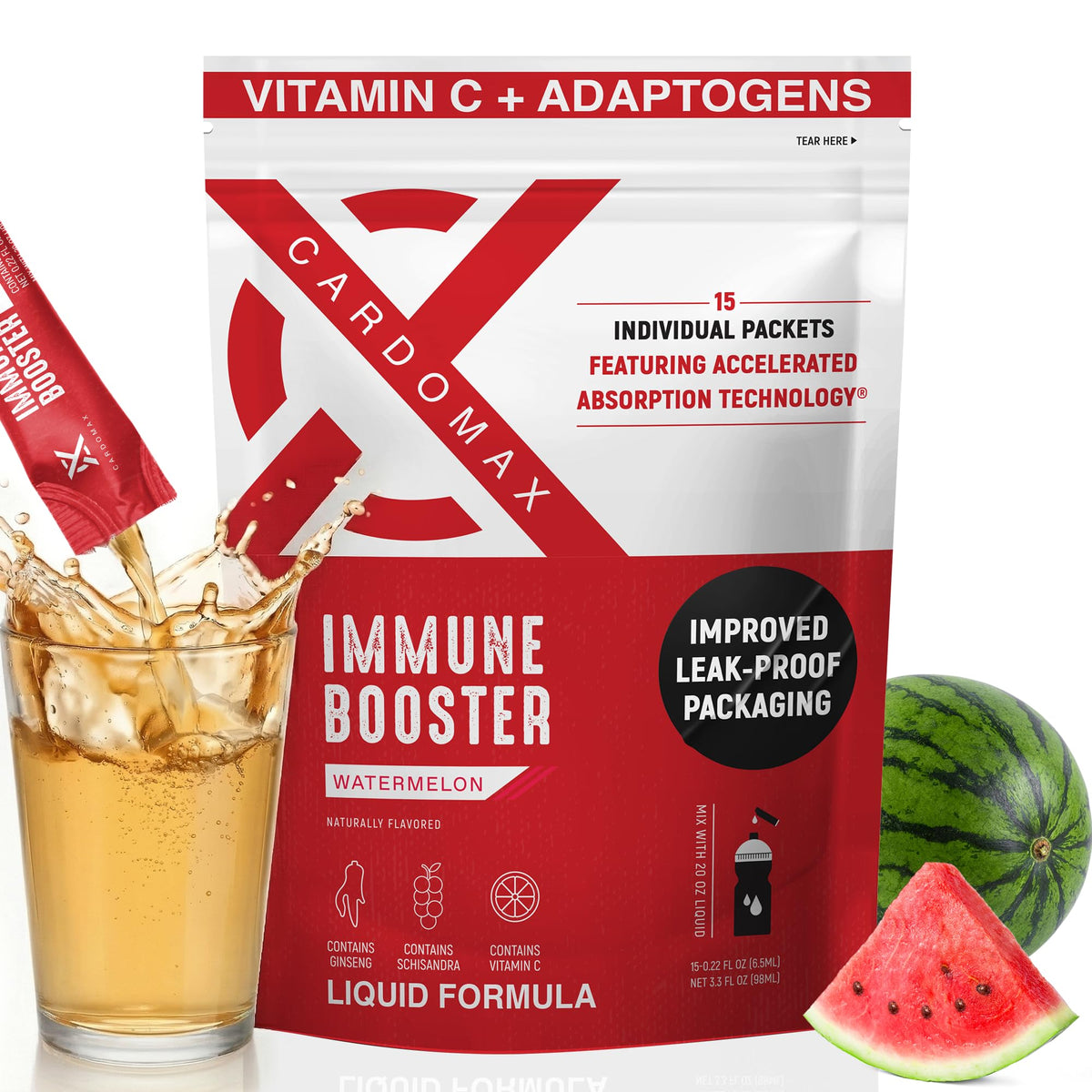 CardoMax Immune Booster Liquid Drink Mix with Gingseng & Vitamin C