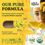Wild & Organic USDA Organic Mullein Capsules Lung Support - 90 Count - image 5