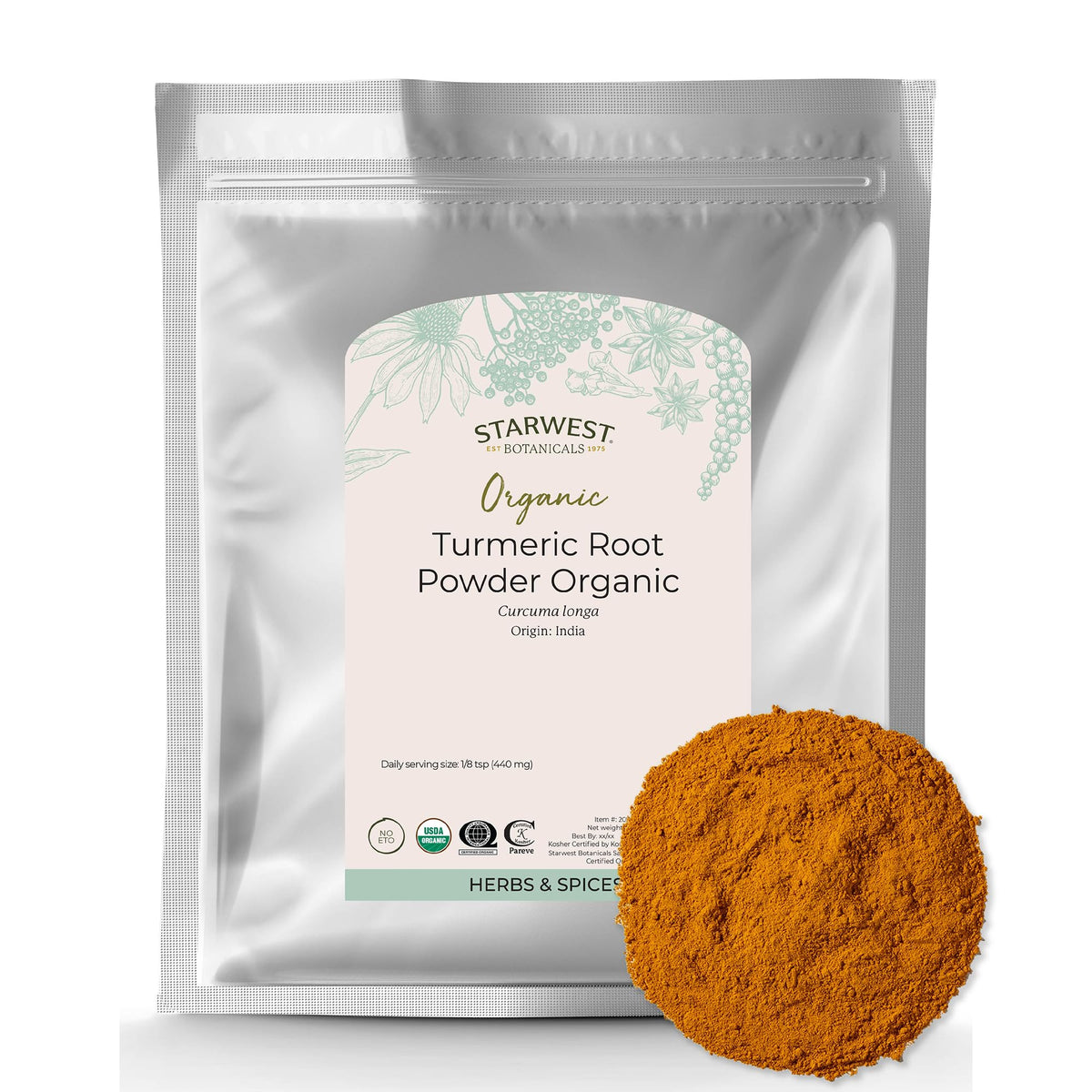 Starwest Botanicals Organic Ground Turmeric Root Powder - 32 oz