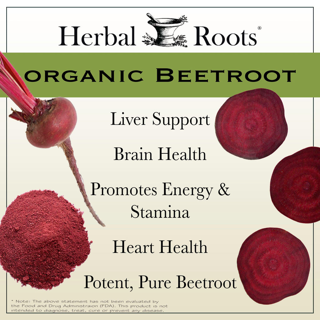 Herbal Roots Organic Beet Root Powder Capsules for Heart Health - 60 Count - image 3