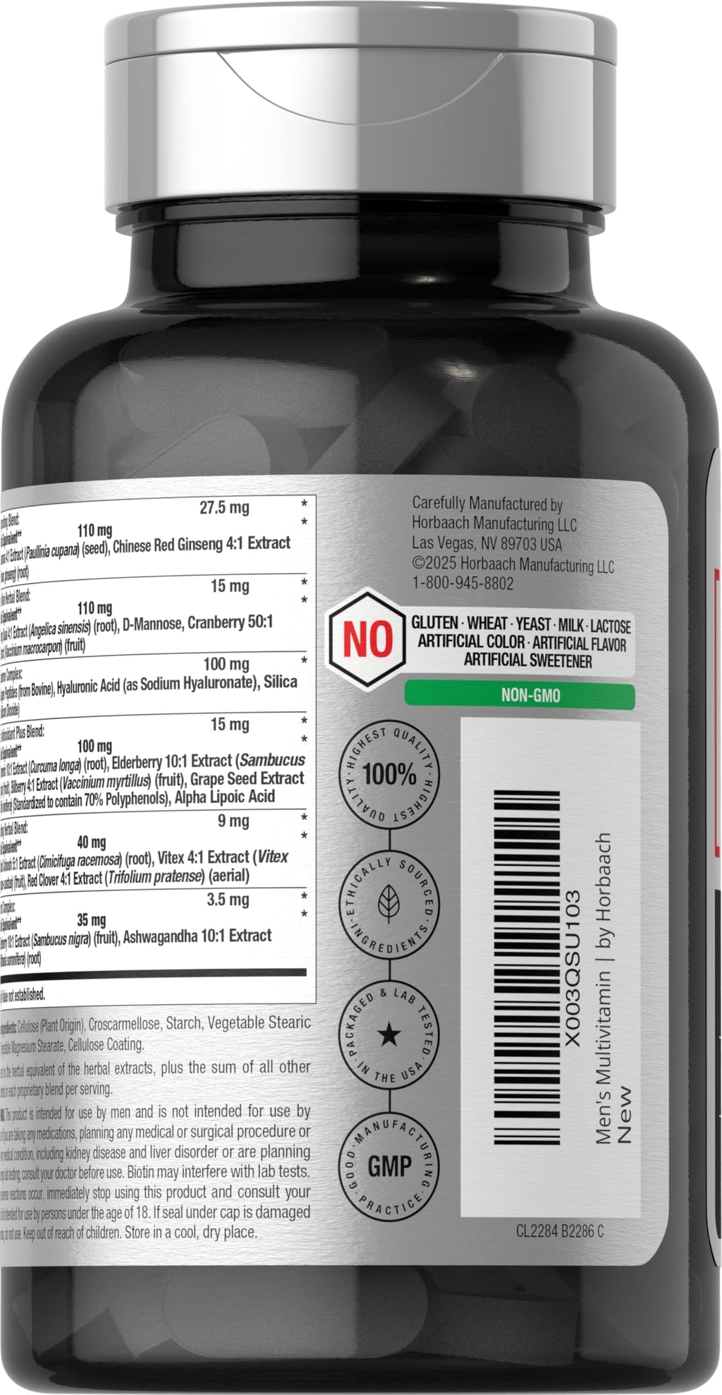 Horbäach Mens Multivitamins 50 Plus - 60 Caplets - image 4