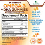 Nature's Nutrition Omega 3 Fish Oil Gummies - Extra Strength Omega-3