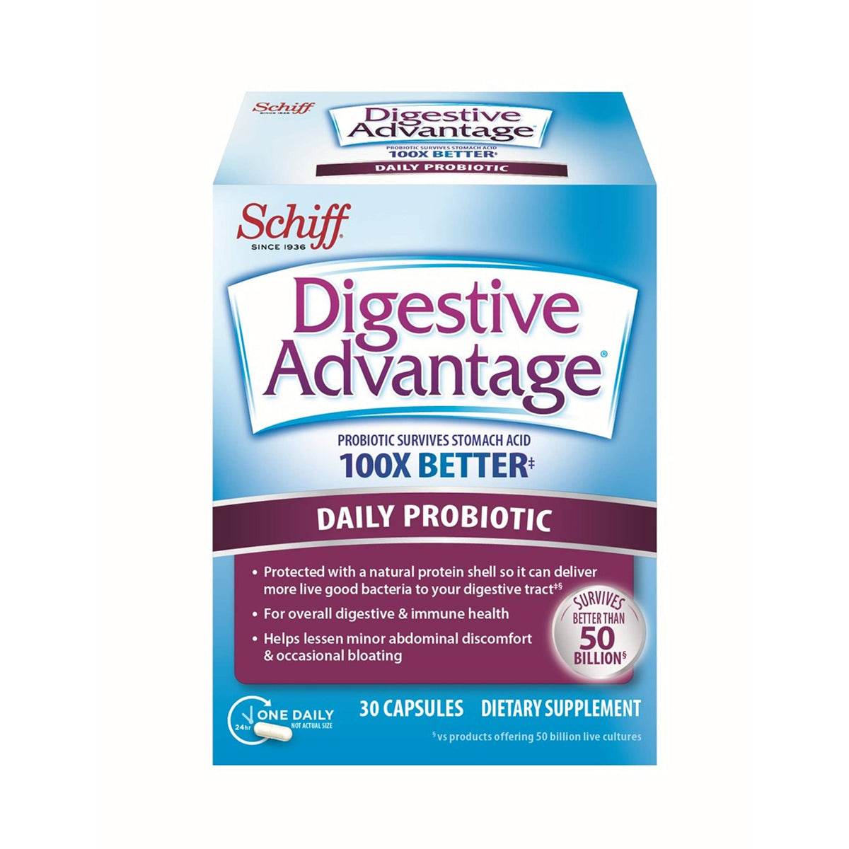 Digestive Advantage Daily Probiotic - 30 Capsules