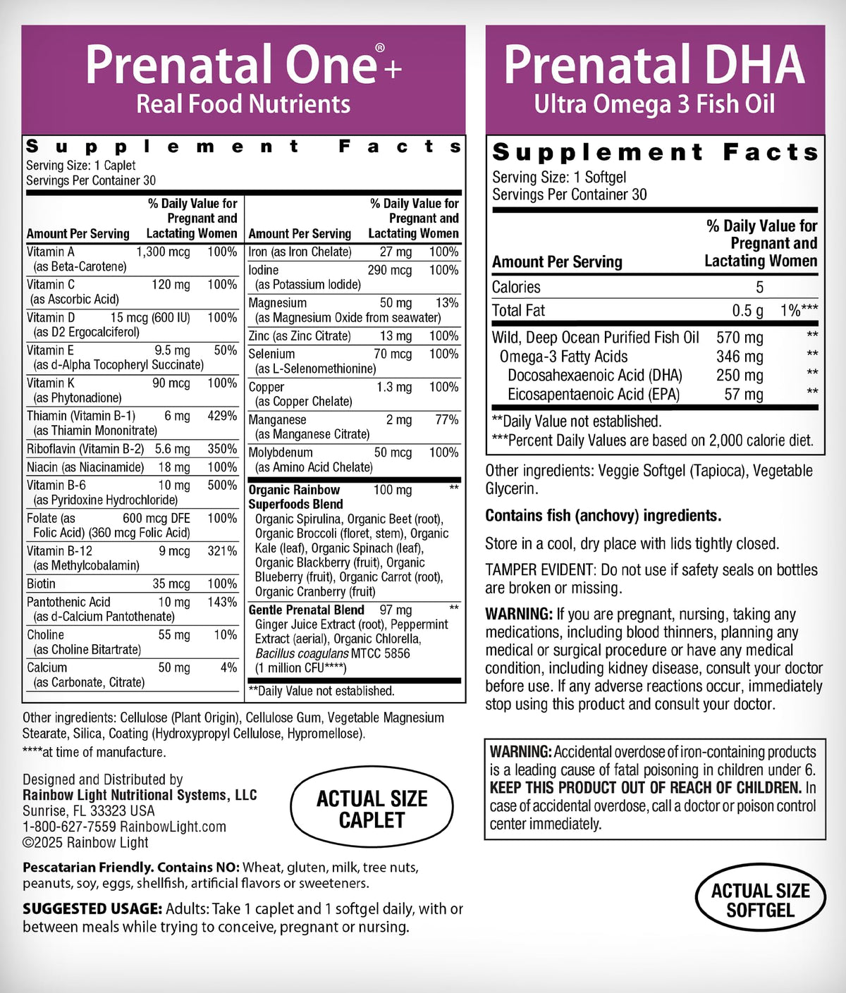 Rainbow Light Prenatal DHA Vitamins for Mom & Baby - 60 Count - image 2