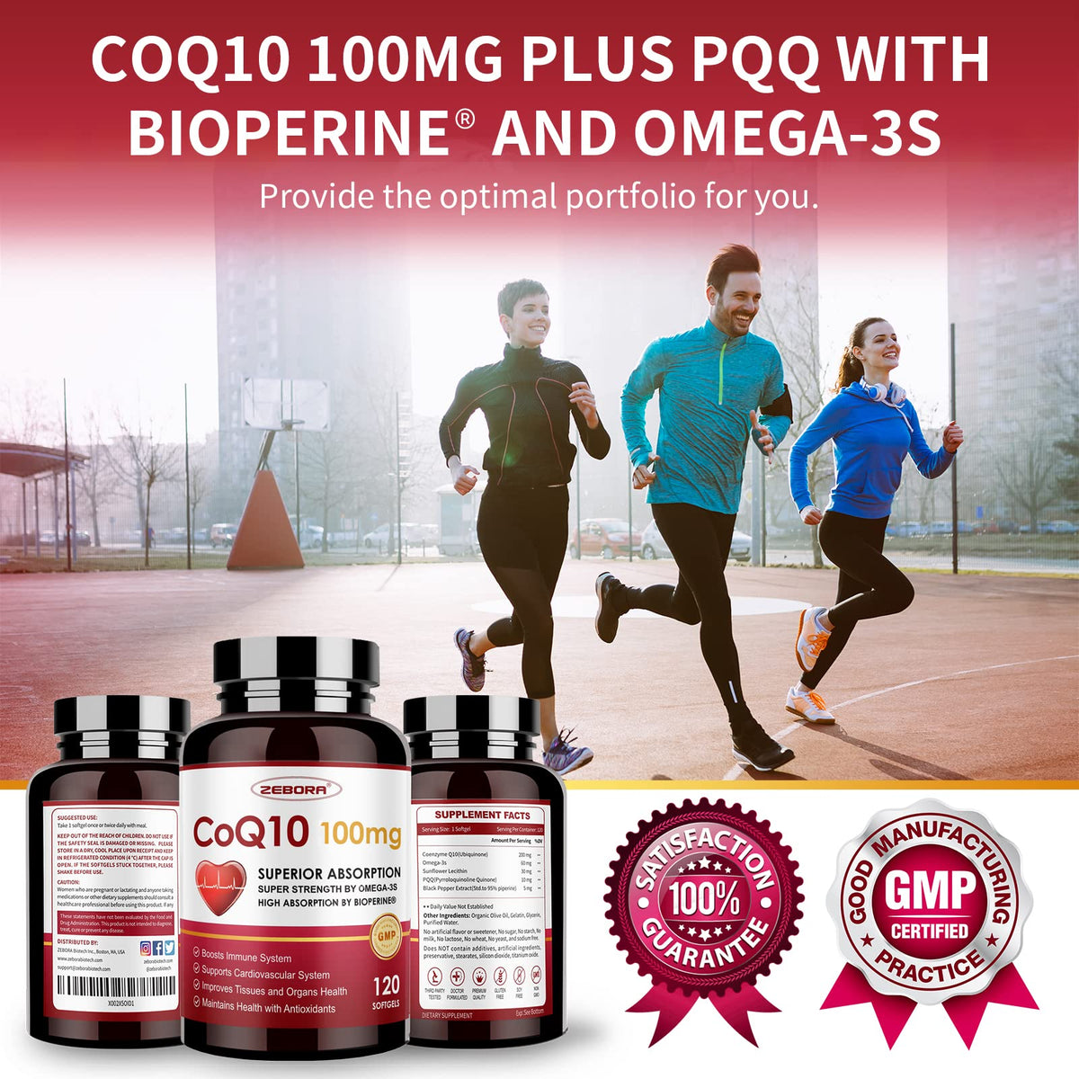 ZEBORA CoQ10 100mg Softgels - 120 Softgels - image 7