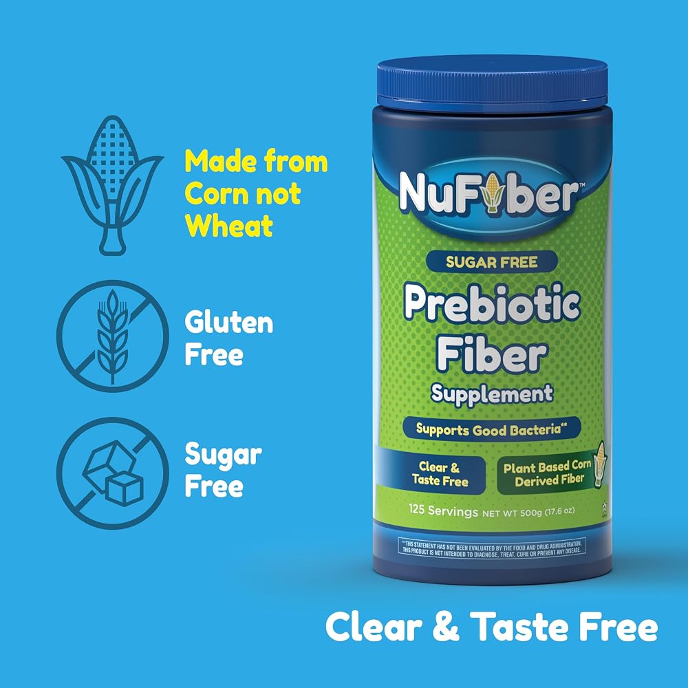 NuFiber Daily Prebiotic Fiber Powder for Digestive Health - 125 Servings - image 3