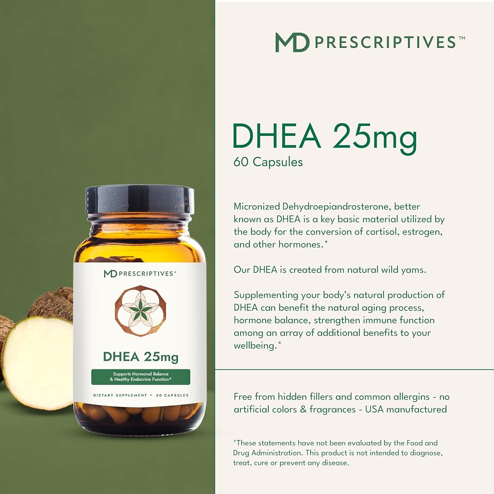 MD Prescriptives DHEA 25mg Dietary Supplement - 60 Vegetarian Capsules - image 3