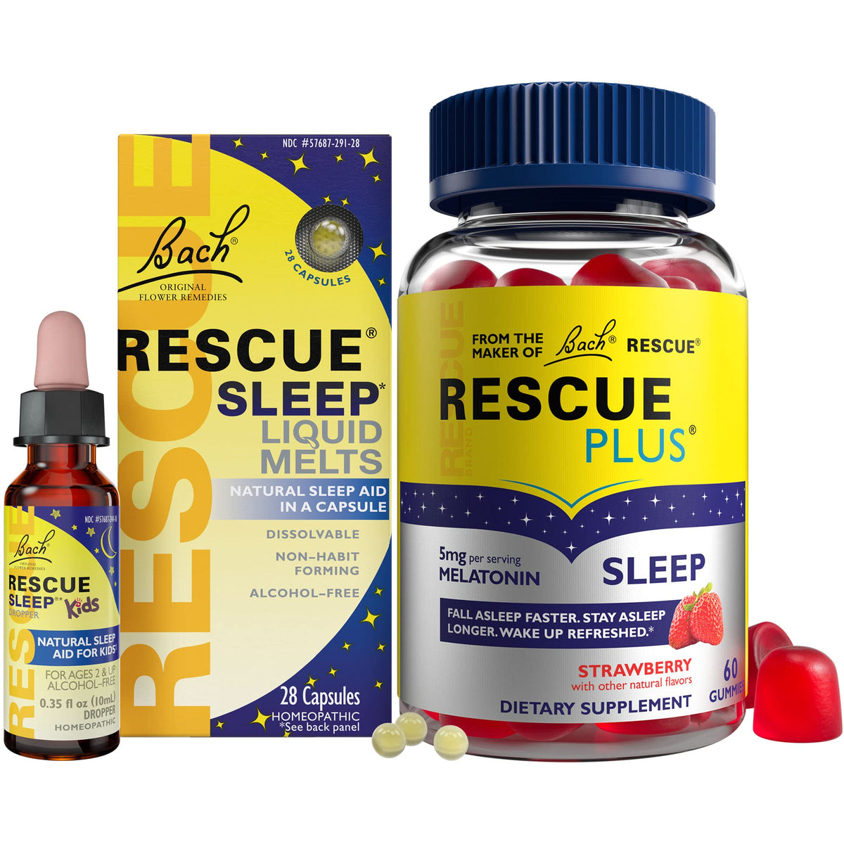 RESCUE Nighttime Sleep Aid Bundle - 3 Pack