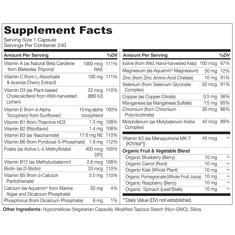 NATURELO Multivitamin for Men One Daily - 240 Vegetarian Capsules - image 3