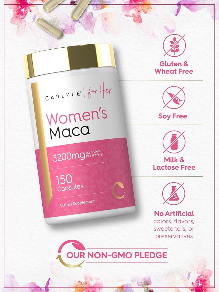 Carlyle Maca Root Capsules for Women - 150 Count - image 5