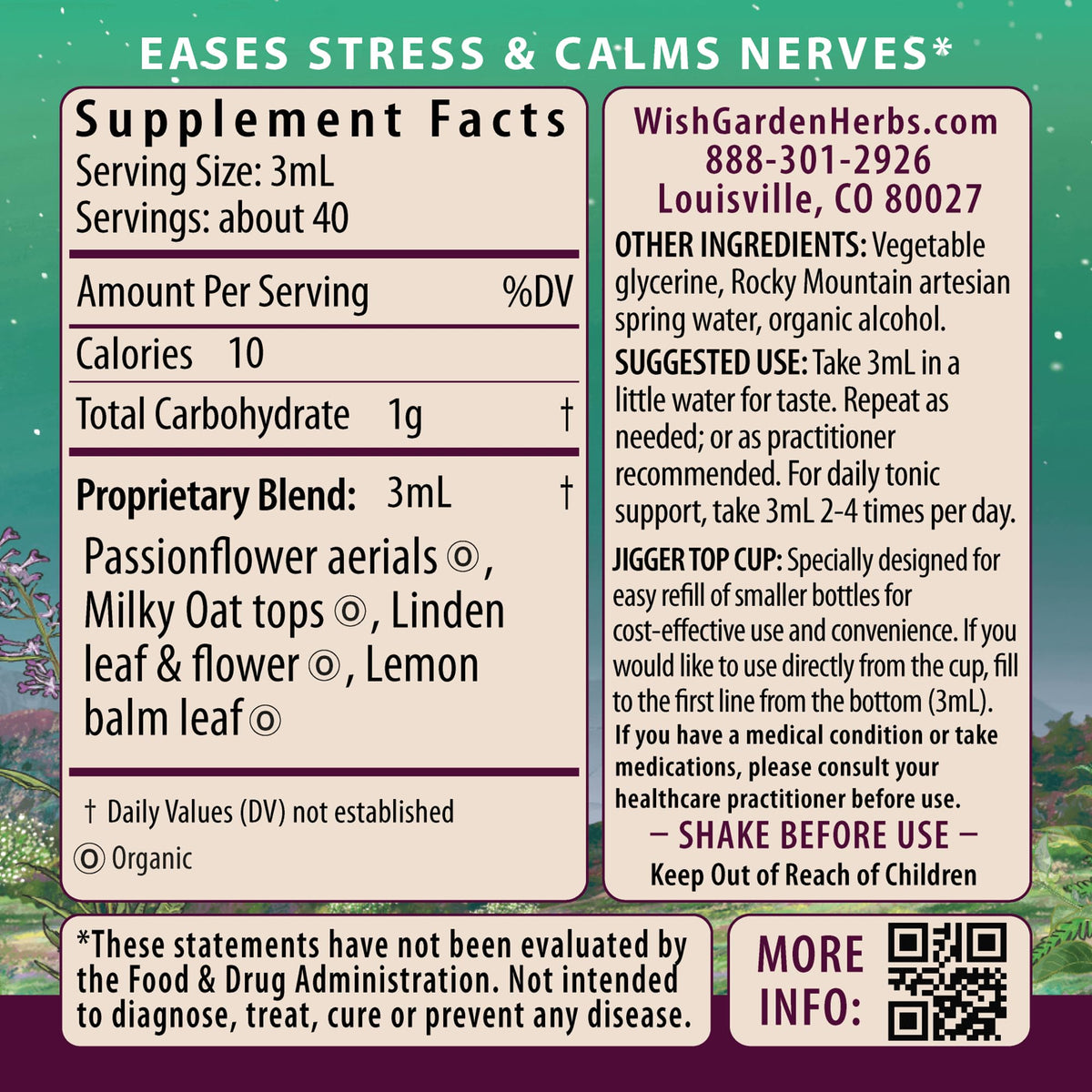 WishGarden Herbs Stress Release for Pregnancy Herbal Tincture - 4 Fl Oz - image 2
