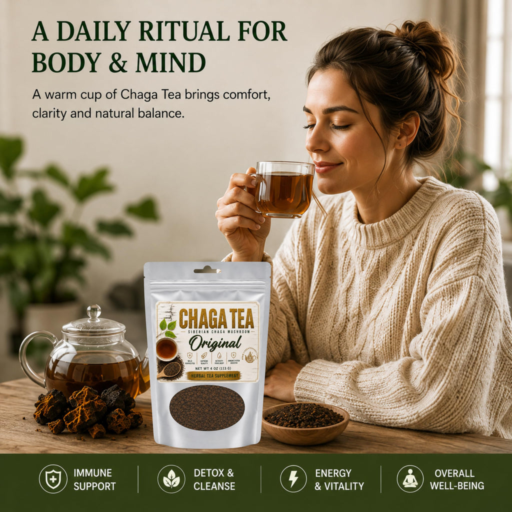 ChagaTeaShop Siberian Chaga Mushroom Loose Tea Caffeine Free Natural