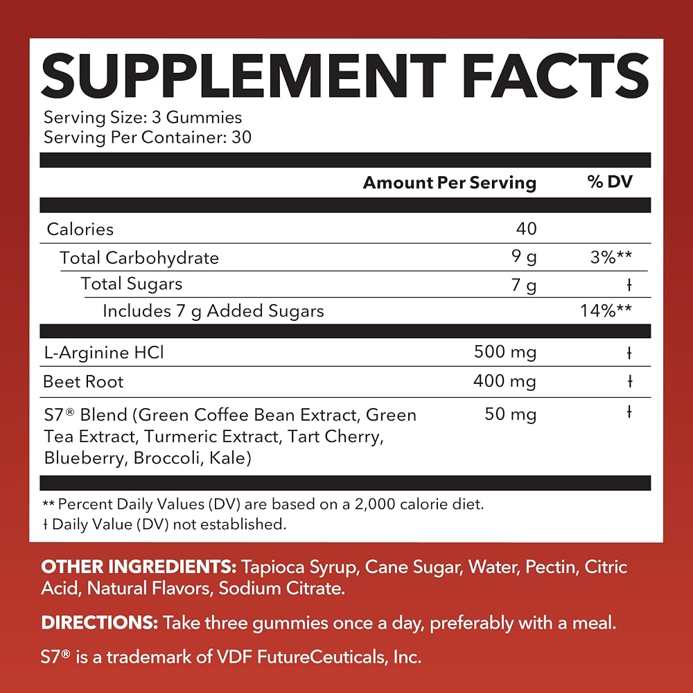 Havasu Nutrition Nitric Oxide Beet Root Gummies with L-Arginine - 90 Count - image 2