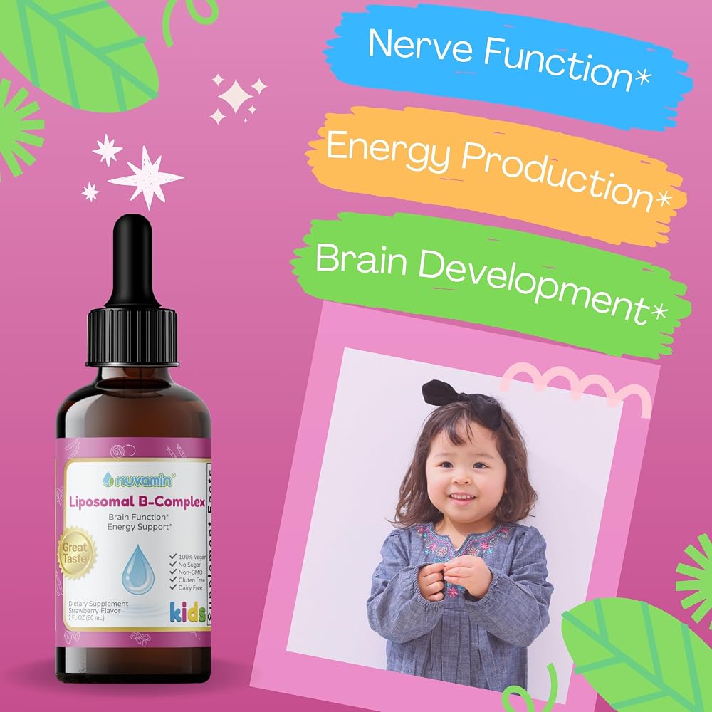 Nuvamin Liquid Liposomal Vitamin B Complex for Kids - 2 Fl Oz - image 3