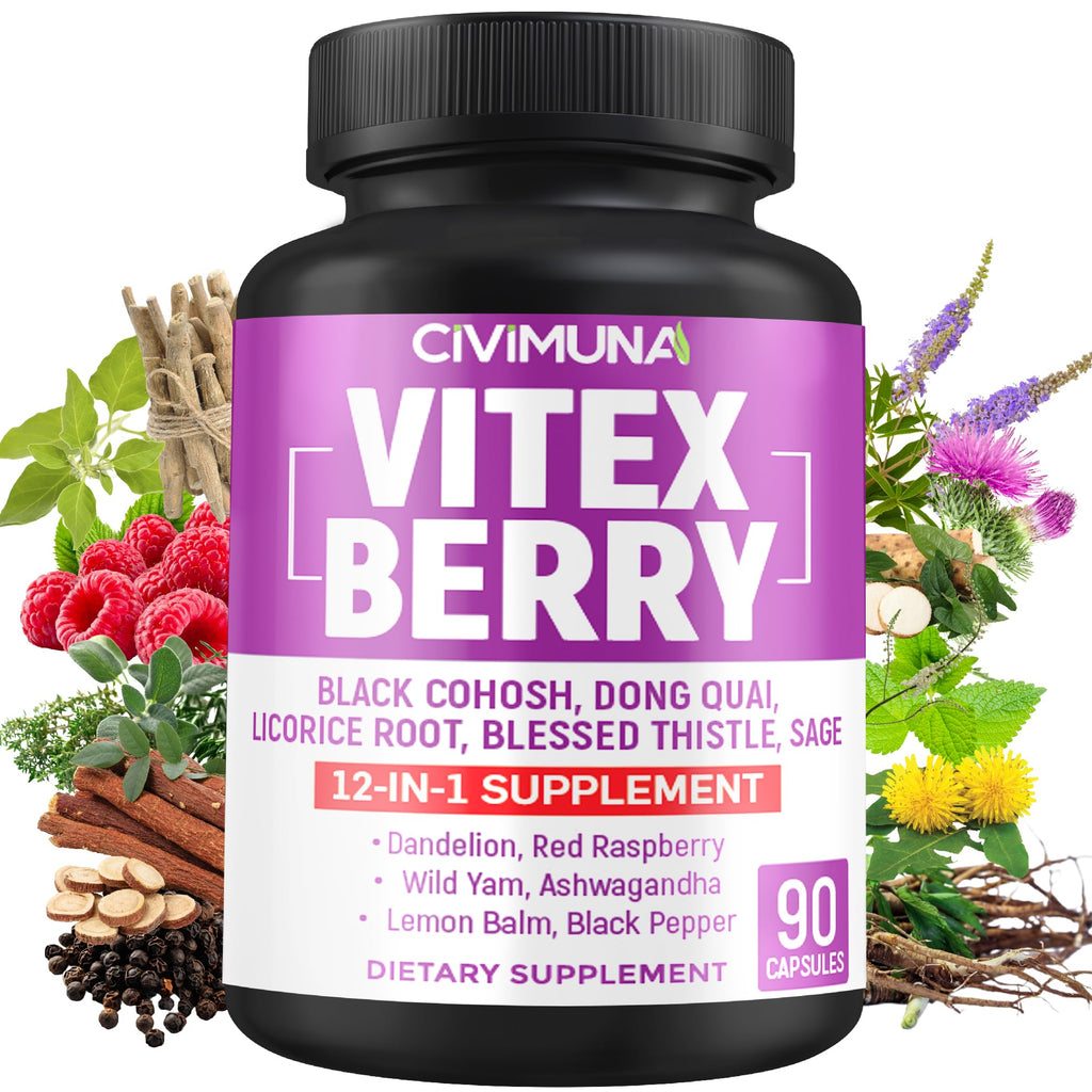 CIVIMUNA Vitex Berry Extract Capsules - 90 Capsules