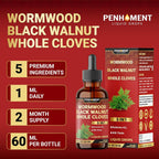 Penhoment Wormwood Liquid Drops 5-in-1 Herbal Complex - 2 Fl Oz - image 6