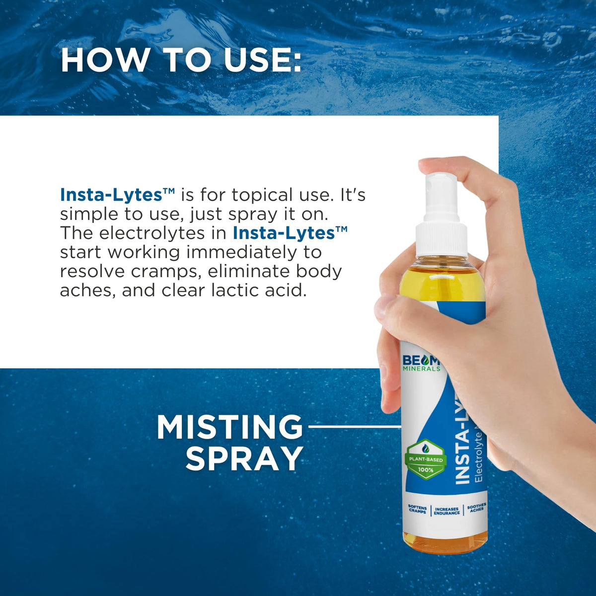 BEAM Minerals Insta-Lytes Electrolyte Spray for Cramp Relief - 2 fl oz - image 6