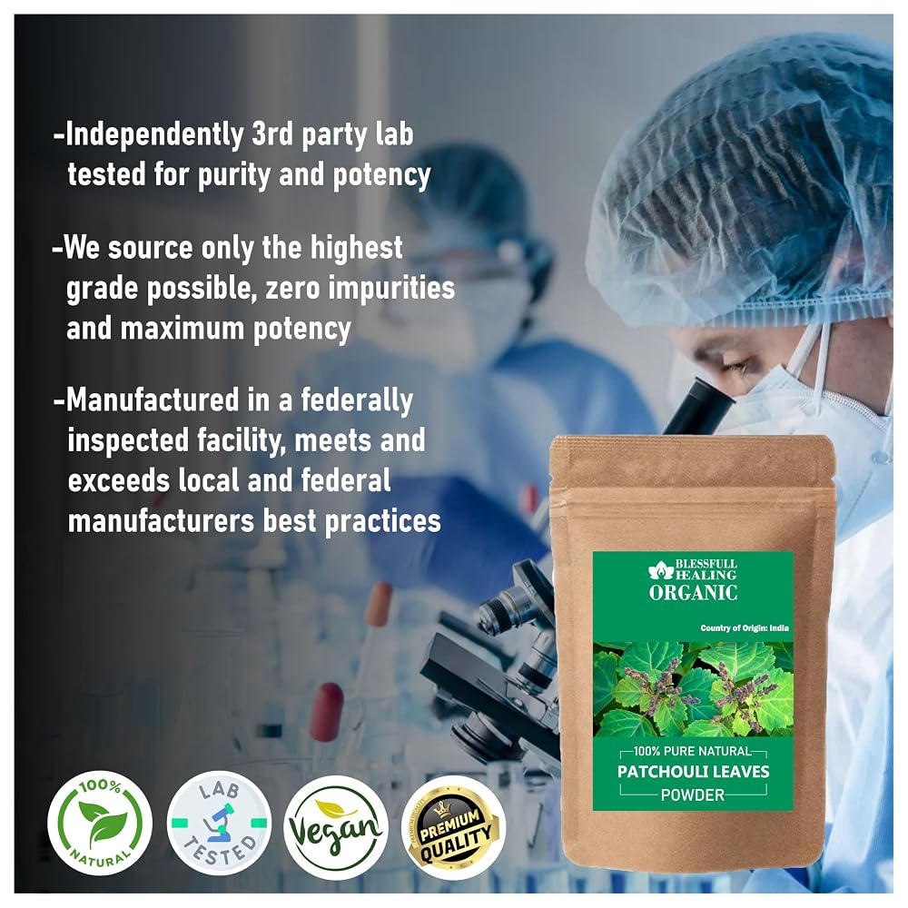 Blessfull Healing Organic Patchouli Leaves Powder 100% Pure Natural