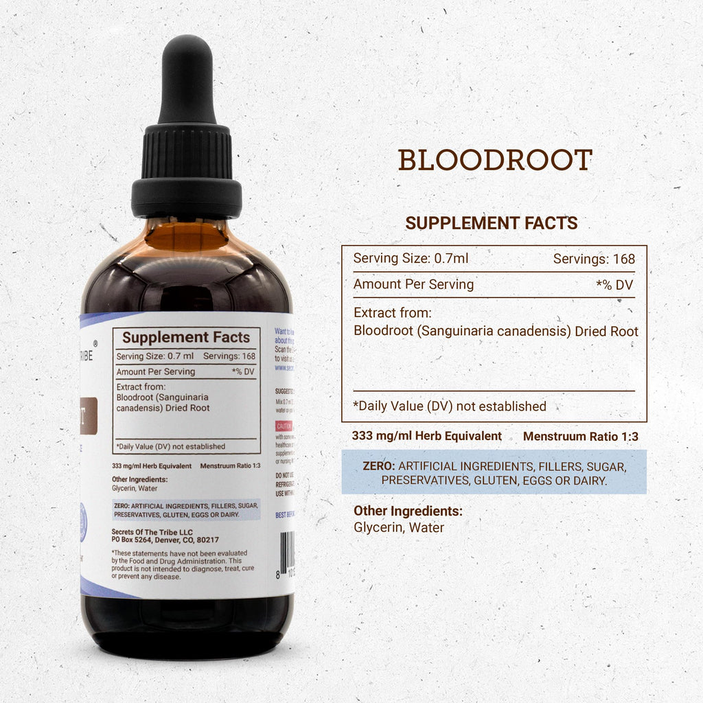 Secrets of the Tribe Bloodroot Alcohol-Free Tincture Extract
