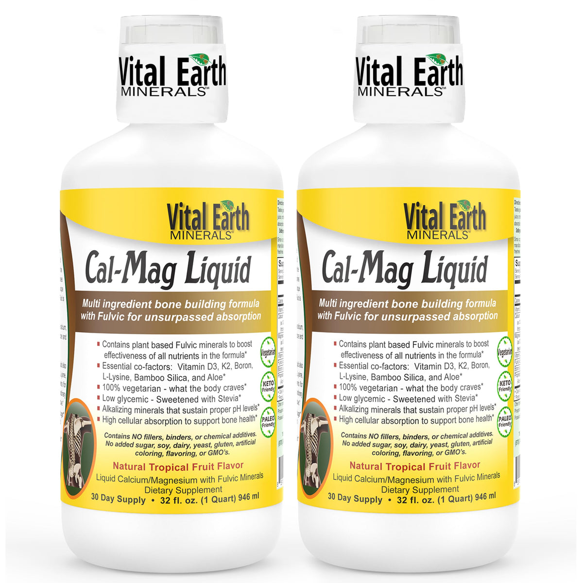 Vital Earth Minerals Cal-Mag Liquid Calcium Magnesium - 64 Fl Oz