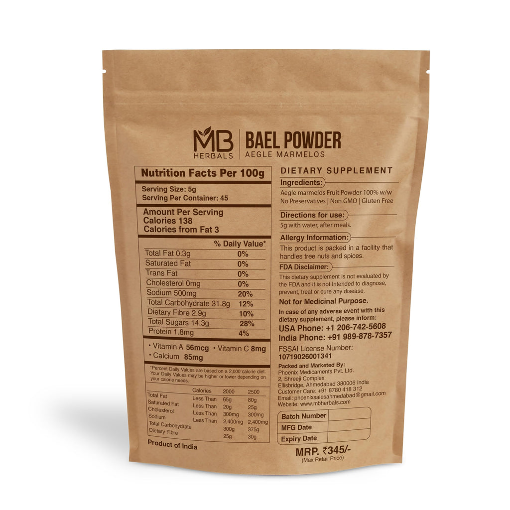 MB Herbals Bael Powder - 8 oz - image 2
