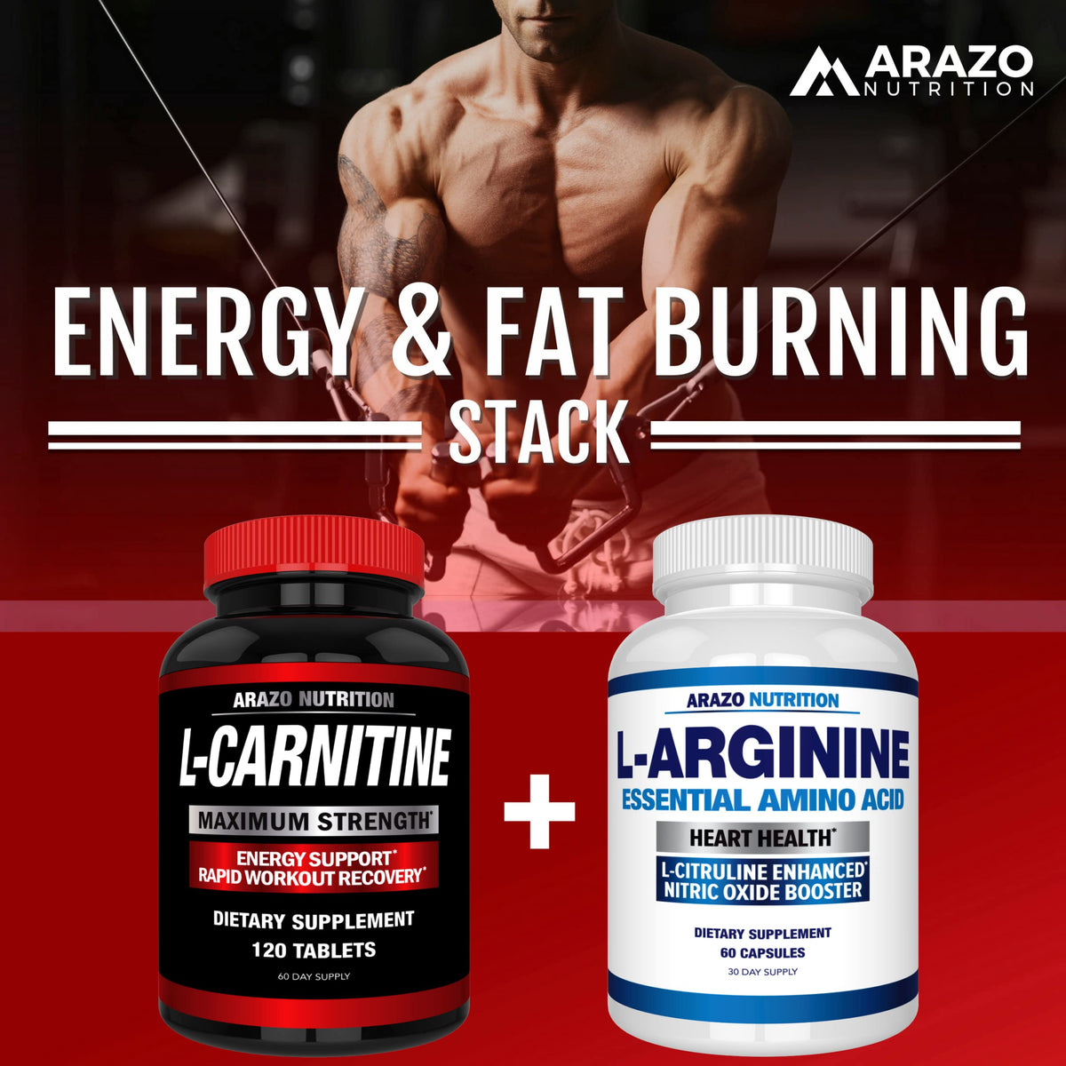 Arazo Nutrition Super Strength L-Carnitine 1000mg with Calcium - 120 Tablets - image 5