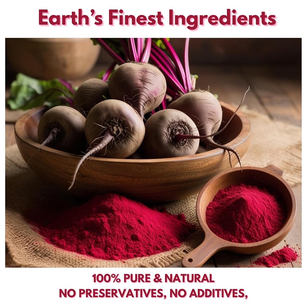VEDAPURE Organic Beet Root Powder for Energy & Heart Support - 3.5oz - image 2