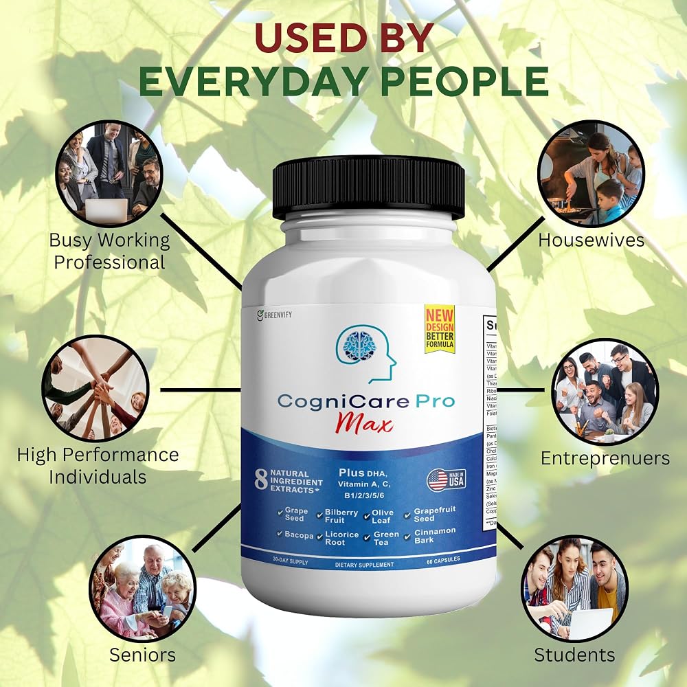 GREENVIFY Brain Support Supplement - Enhance Memory & Focus - Clear