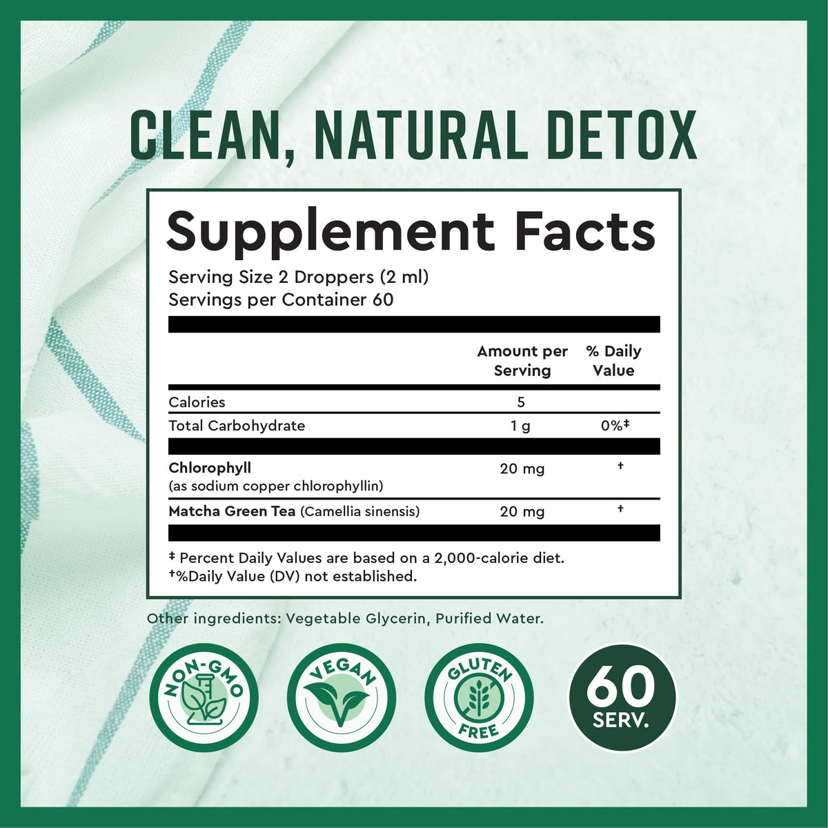 360 Nutrition Matcha Chlorophyll Liquid Drops with L-Theanine - 60 Servings - image 8