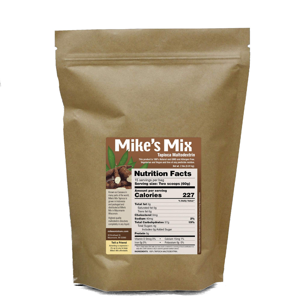 Mike's Mix Tapioca Maltodextrin Complex Carbohydrate - 2 lbs