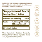 Solgar Folate 1,333 mcg - 250 Tablets - image 2