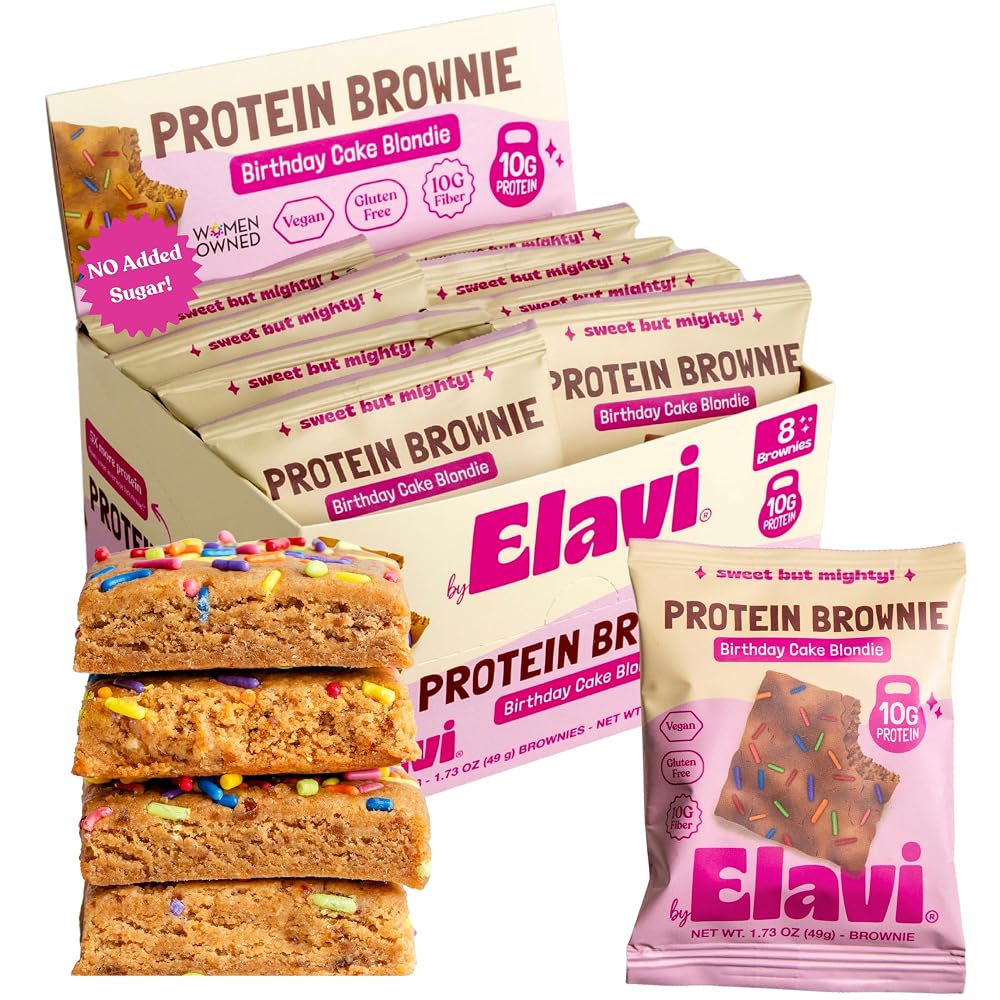 Elavi Protein Brownies - 10g Plant Protein & 10g Fiber - Vegan