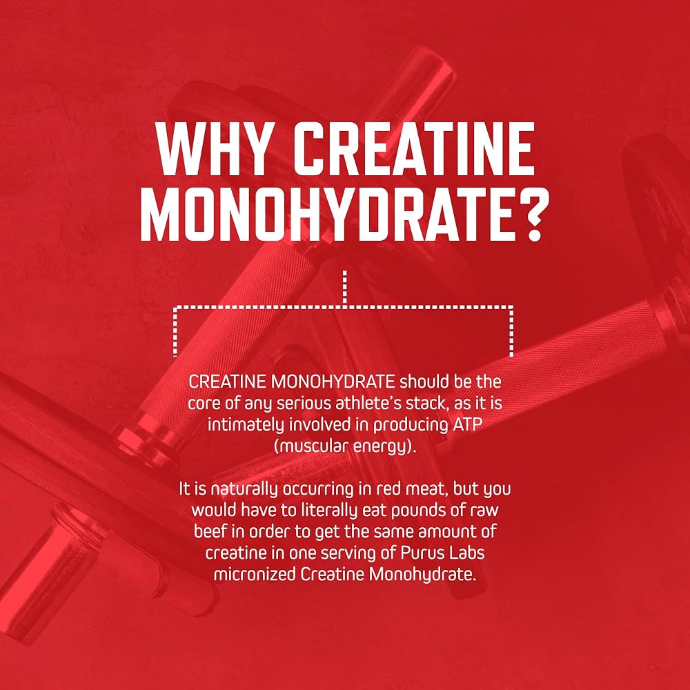 Purus Labs Creatine Powder 100% Micronized for Strength & Power - 30 Servings - image 5
