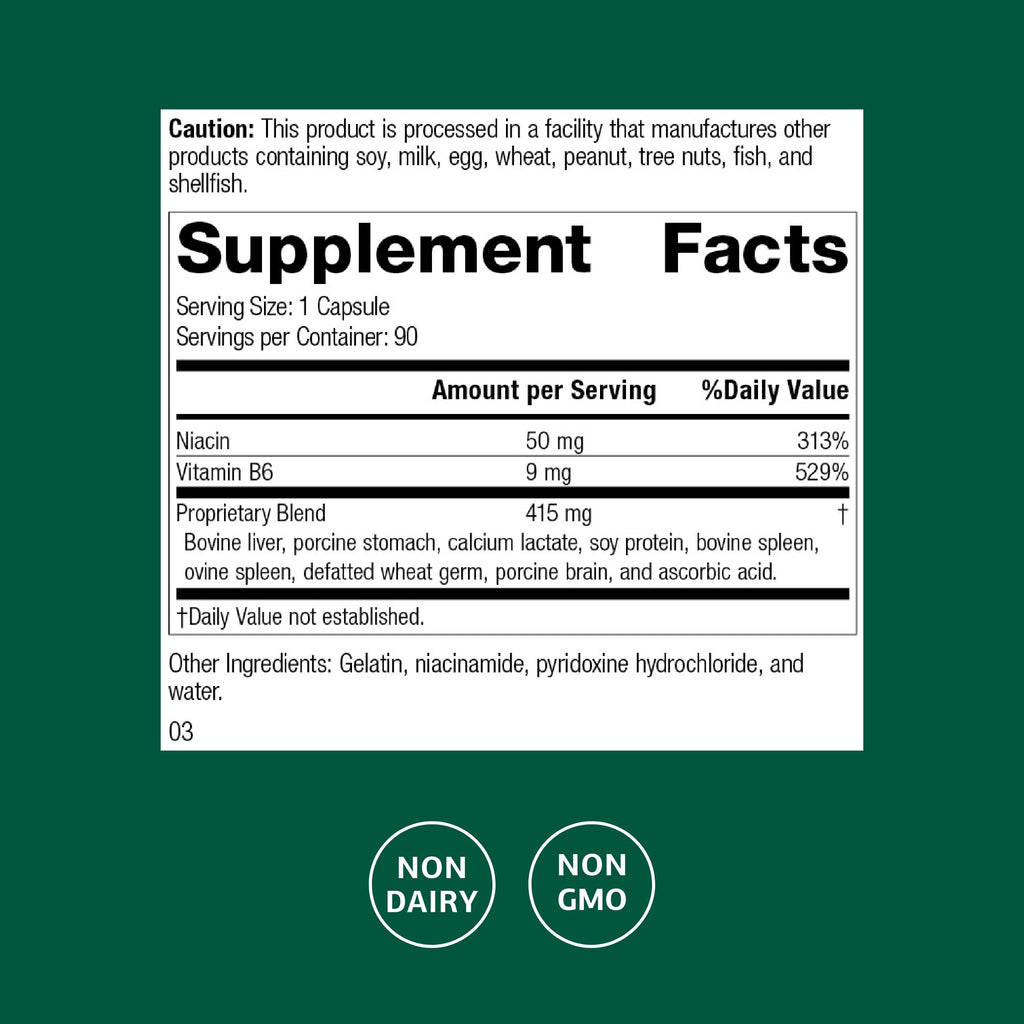 Standard Process Niacinamide B6 Energy Metabolism Support - 90 Capsules - image 2