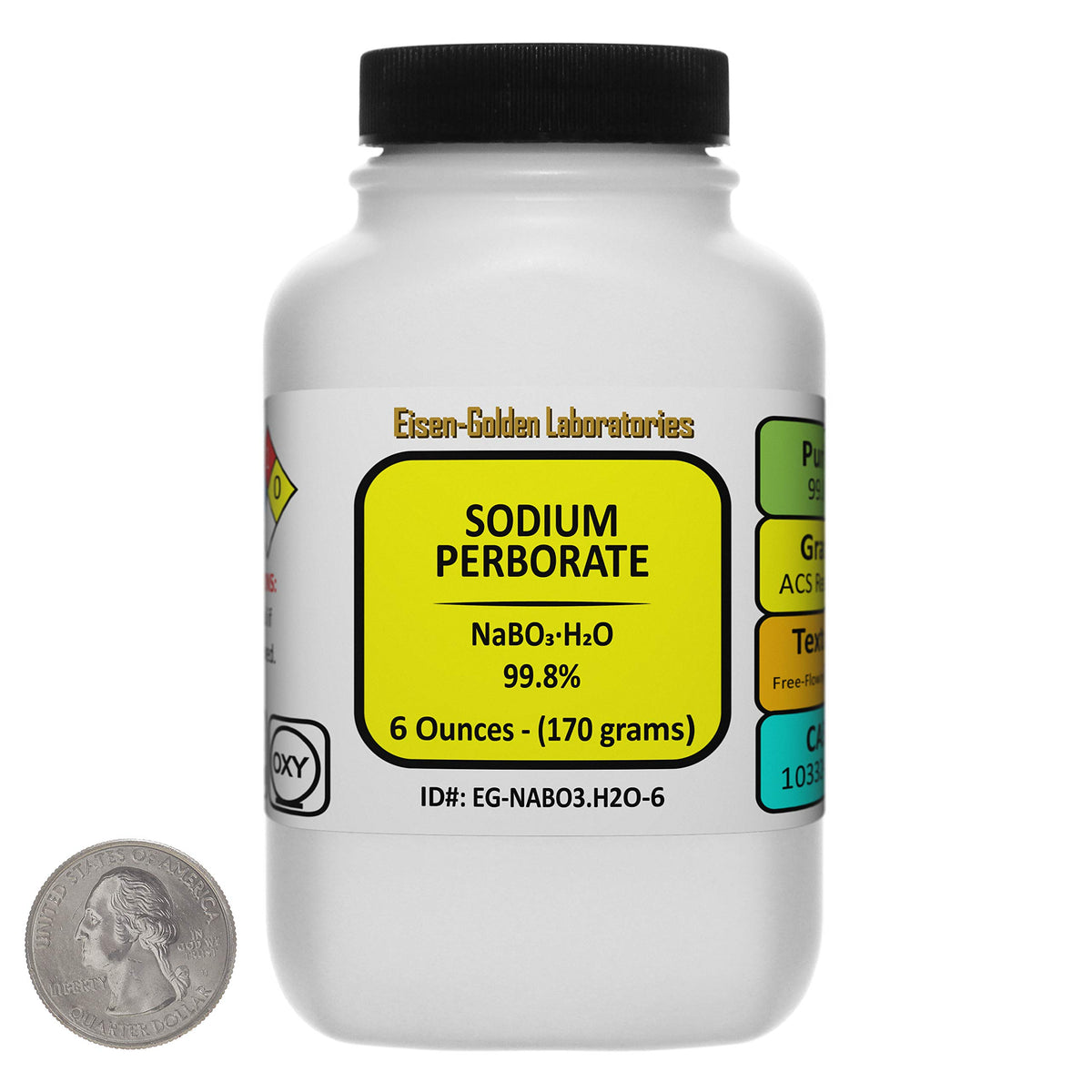 Eisen-Golden Laboratories Sodium Perborate 99.8% ACS Grade - 6 Oz