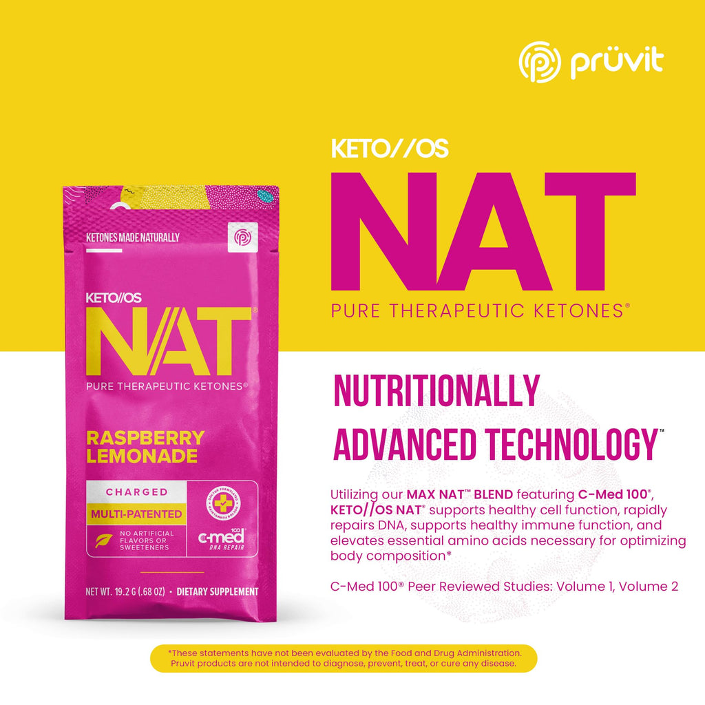 Prüvit Keto//OS NAT Raspberry Lemonade Drink Mix - 20 Sachets - image 3