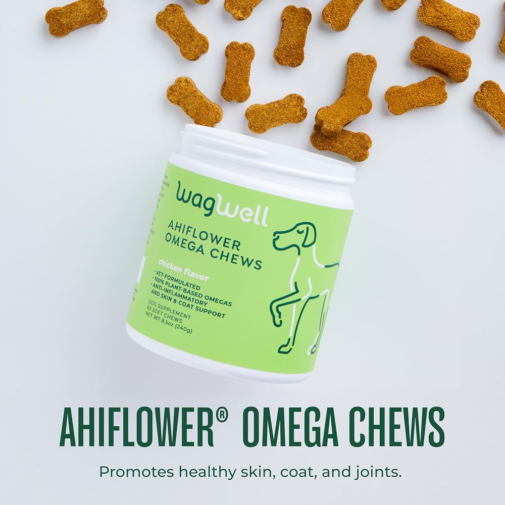 WagWell Ahiflower Plant-Based Omega 3, 6, 9 Chews for Dogs - 60 Count - image 3
