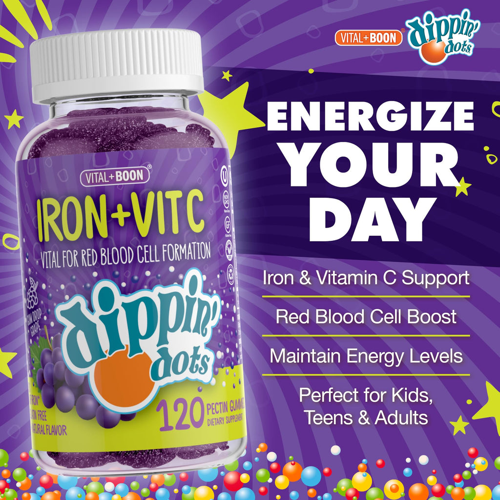 Vital+Boon Iron Gummies with Vitamin C & B12