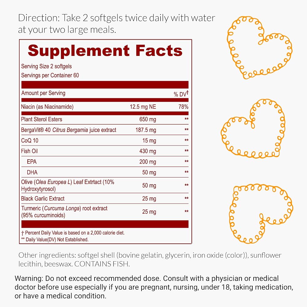 UpNourish Plant Sterols Citrus Bergamot Supplement - 120 Softgels - image 5