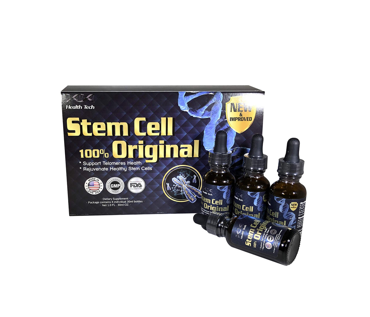 Health-Tech STEM Cell 100% Original Liquid - 4 x 30ml