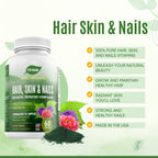 YEVANI Hair, Skin and Nails Biotin Vitamins - 60 Capsules - image 2