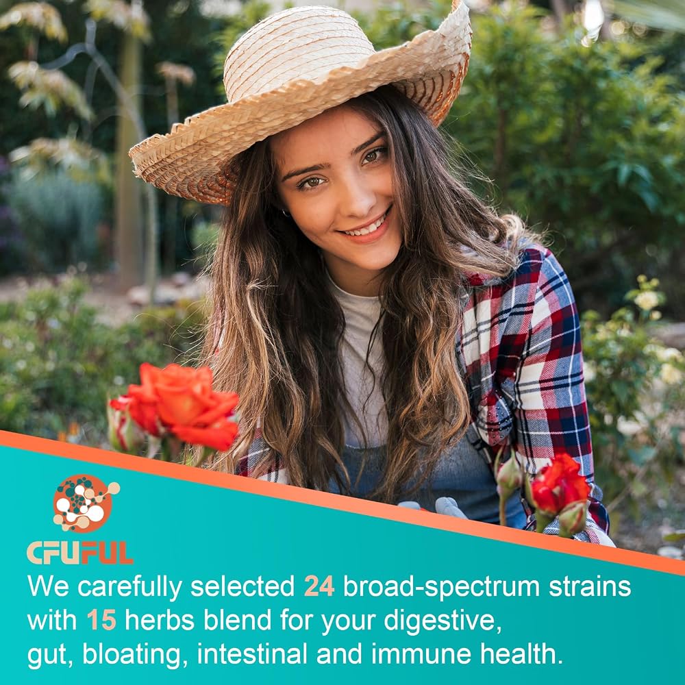 Cfuful 300 Billion CFU Probiotics 24 Strains + 15 Herbs Prebiotic