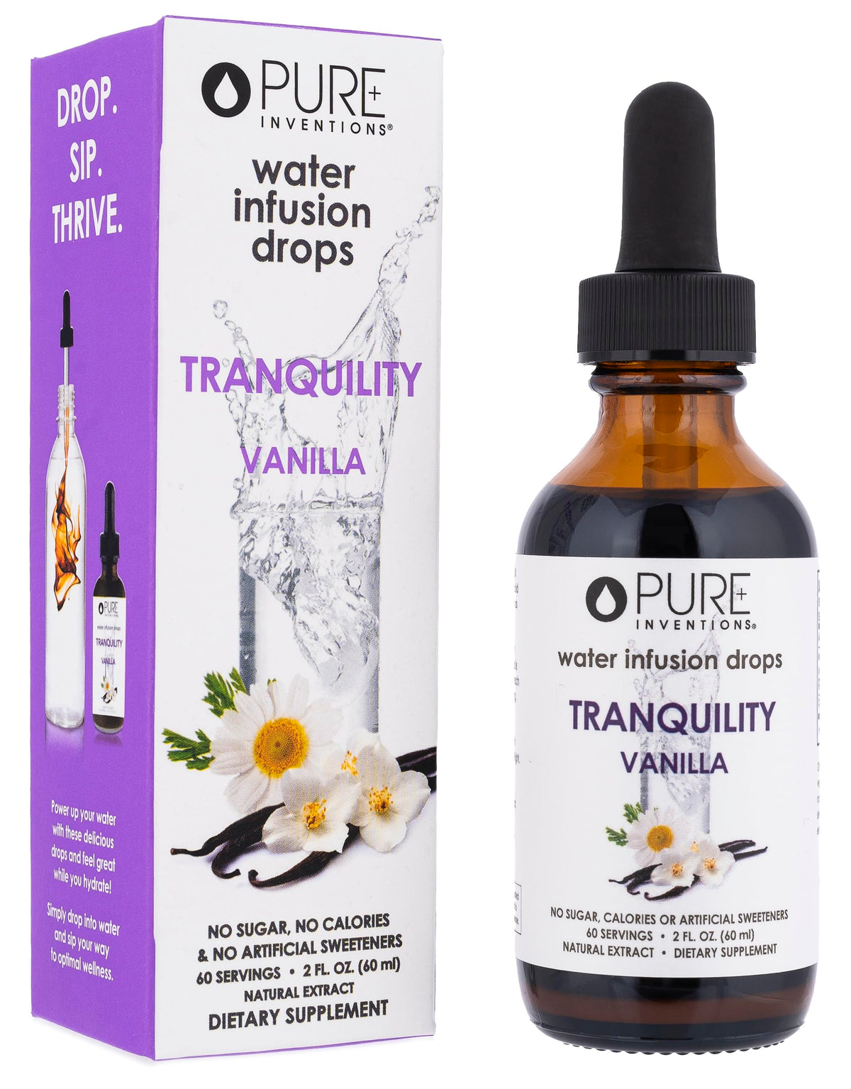 Pure Inventions Tranquility Vanilla Chamomile Water Infusion Drops - 2oz