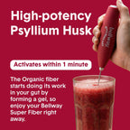 Bellway Super Fiber + Fruit, Organic Psyllium Husk Powder, Sugar-Free