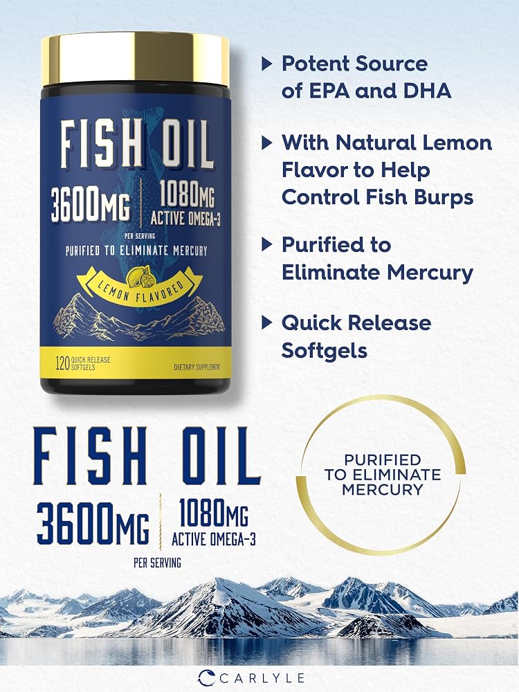 Carlyle Fish Oil 3600mg Omega 3 - 120 Softgels - image 4