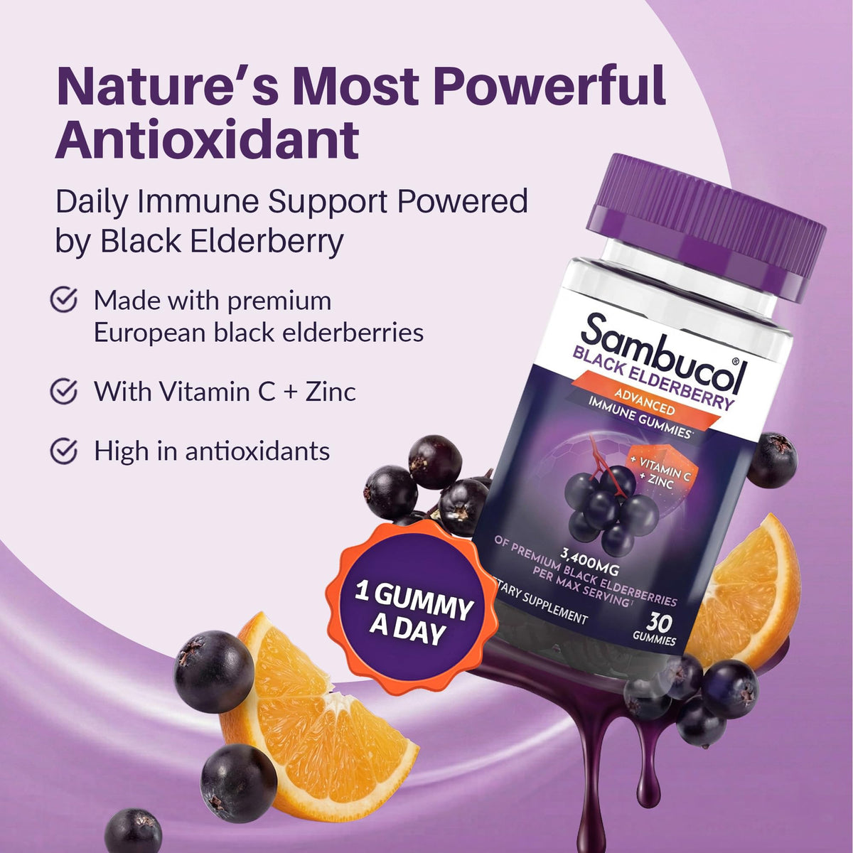 Sambucol Elderberry Gummies Immune Support - 30 Count - image 3