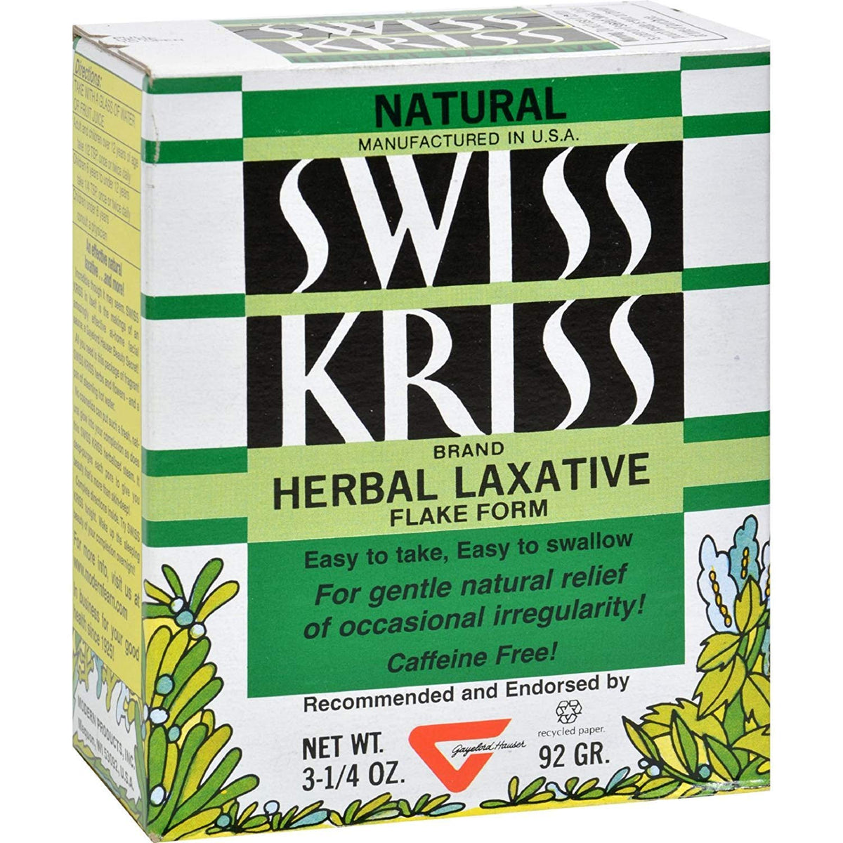 Modern Products Swiss Kriss Herbal Laxative - 3.25 oz