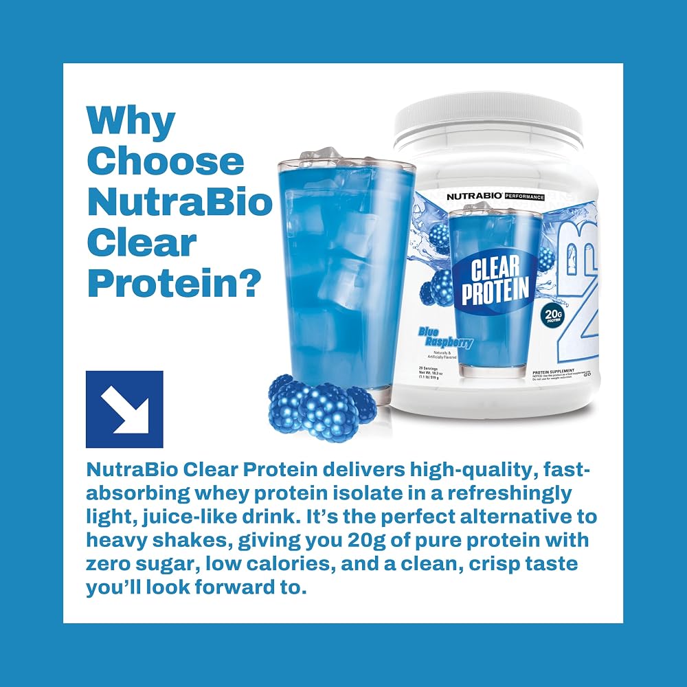 NutraBio Clear Whey Protein Isolate